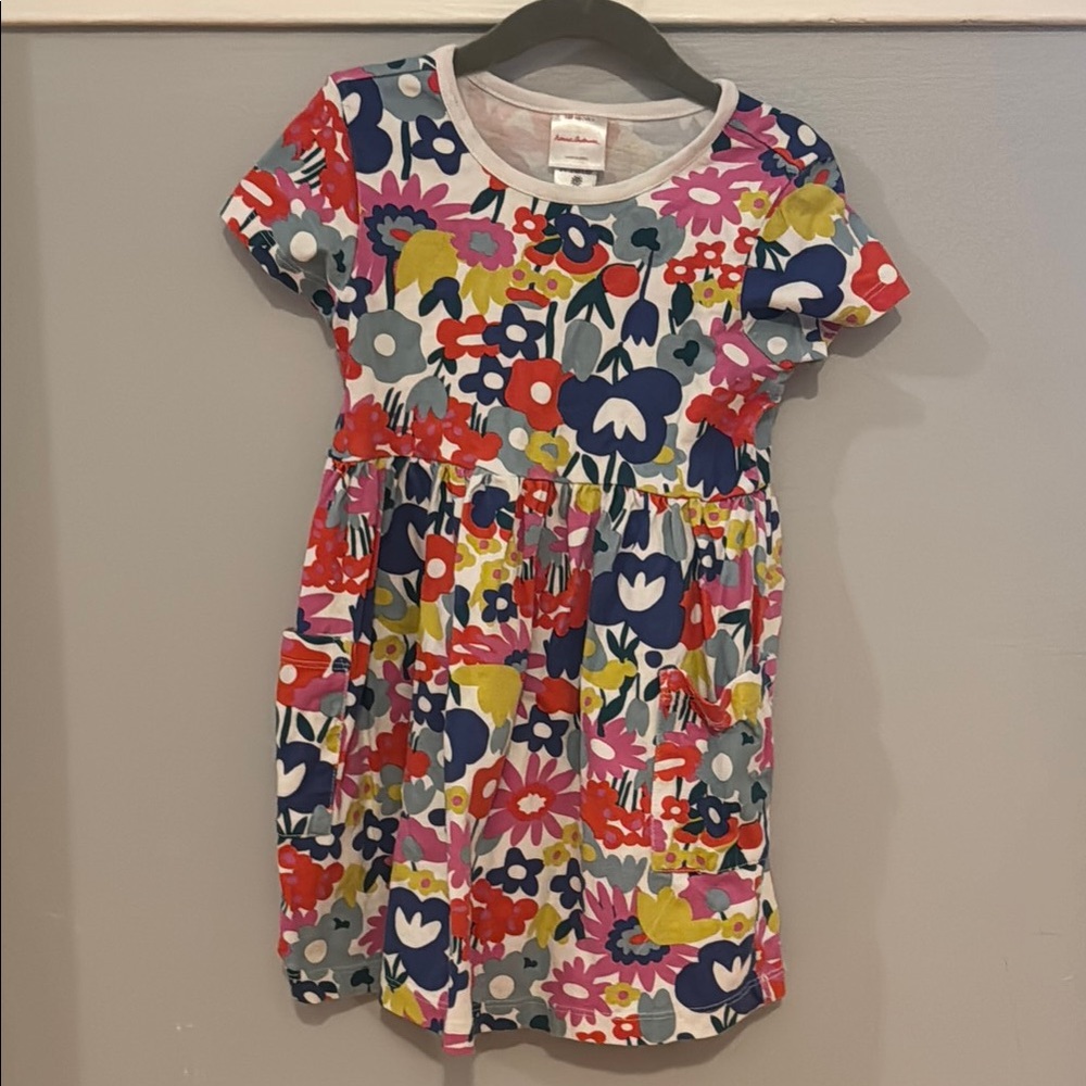 Hanna Andersson Red and Yellow Puff Sleeve Sundress